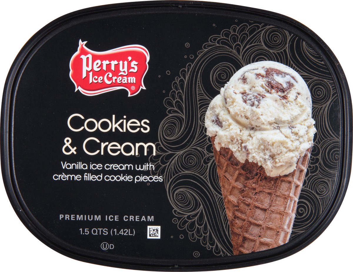 slide 9 of 9, Perry's Ice Cream Cookies & Cream Premium Ice Cream 1.5 qt, 1.5 qt