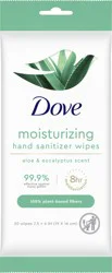 Dove Moisturizing Aloe & Eucalyptus Scent Hand Sanitizer Wipes 20 ea