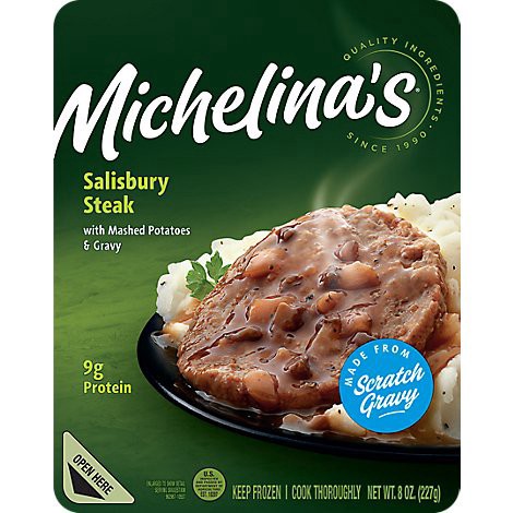 slide 1 of 1, Michelinas Frozen Meal Salisbury Steak - 8 Oz, 8 oz