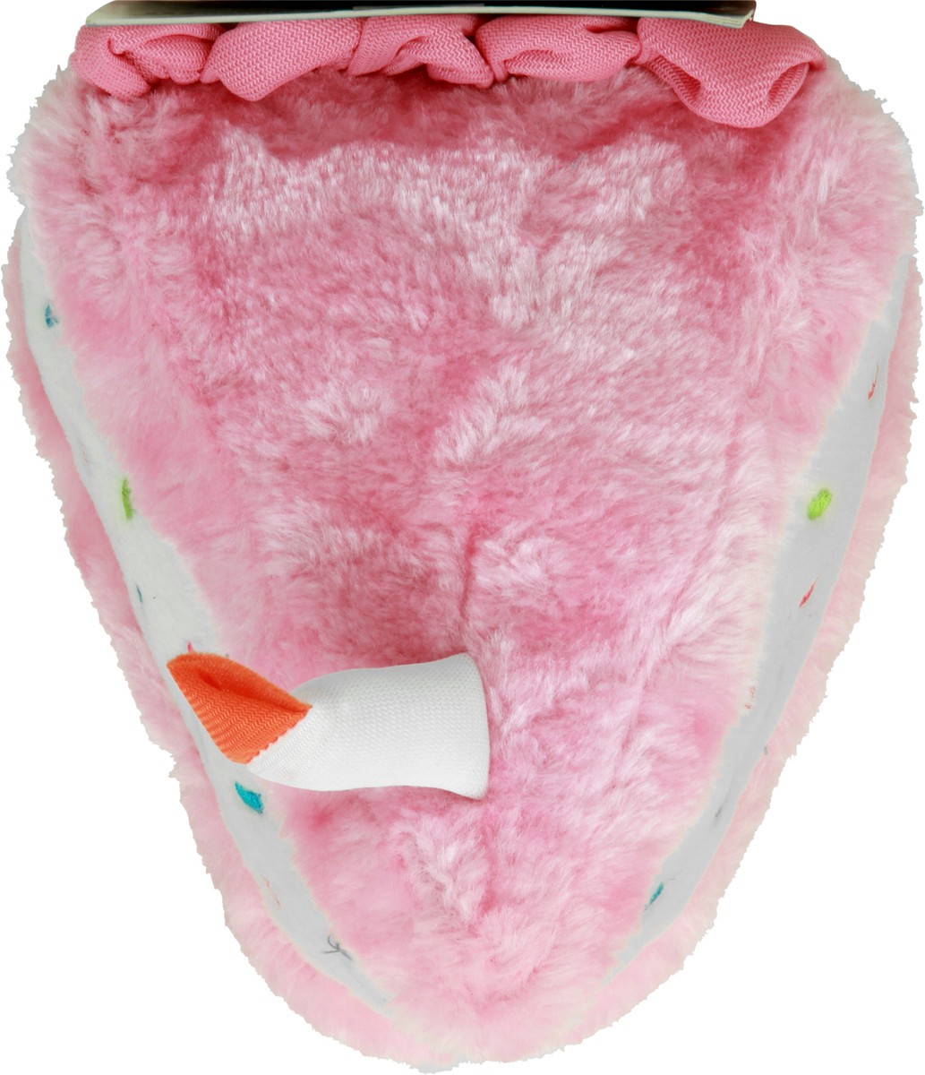 slide 8 of 8, Zippy Paws Nomnomz Squeaky Plush Birthday Cake Pink Dog Toy 1 ea, 1 ct