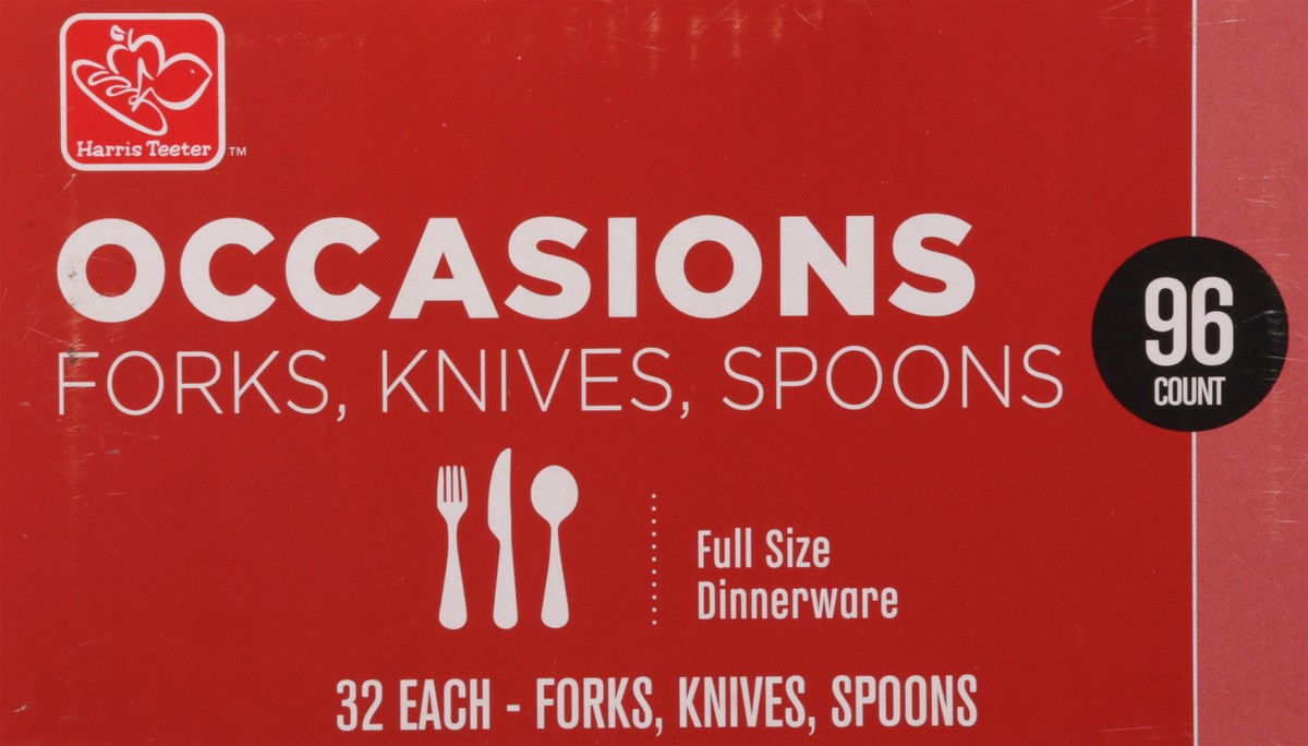 slide 8 of 12, Harris Teeter yourhome Fork, Knives, & Spoons, 96 ct