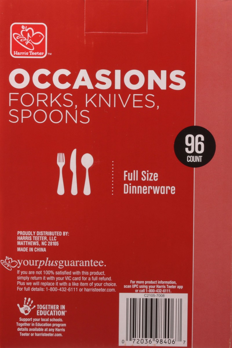 slide 5 of 12, Harris Teeter yourhome Fork, Knives, & Spoons, 96 ct