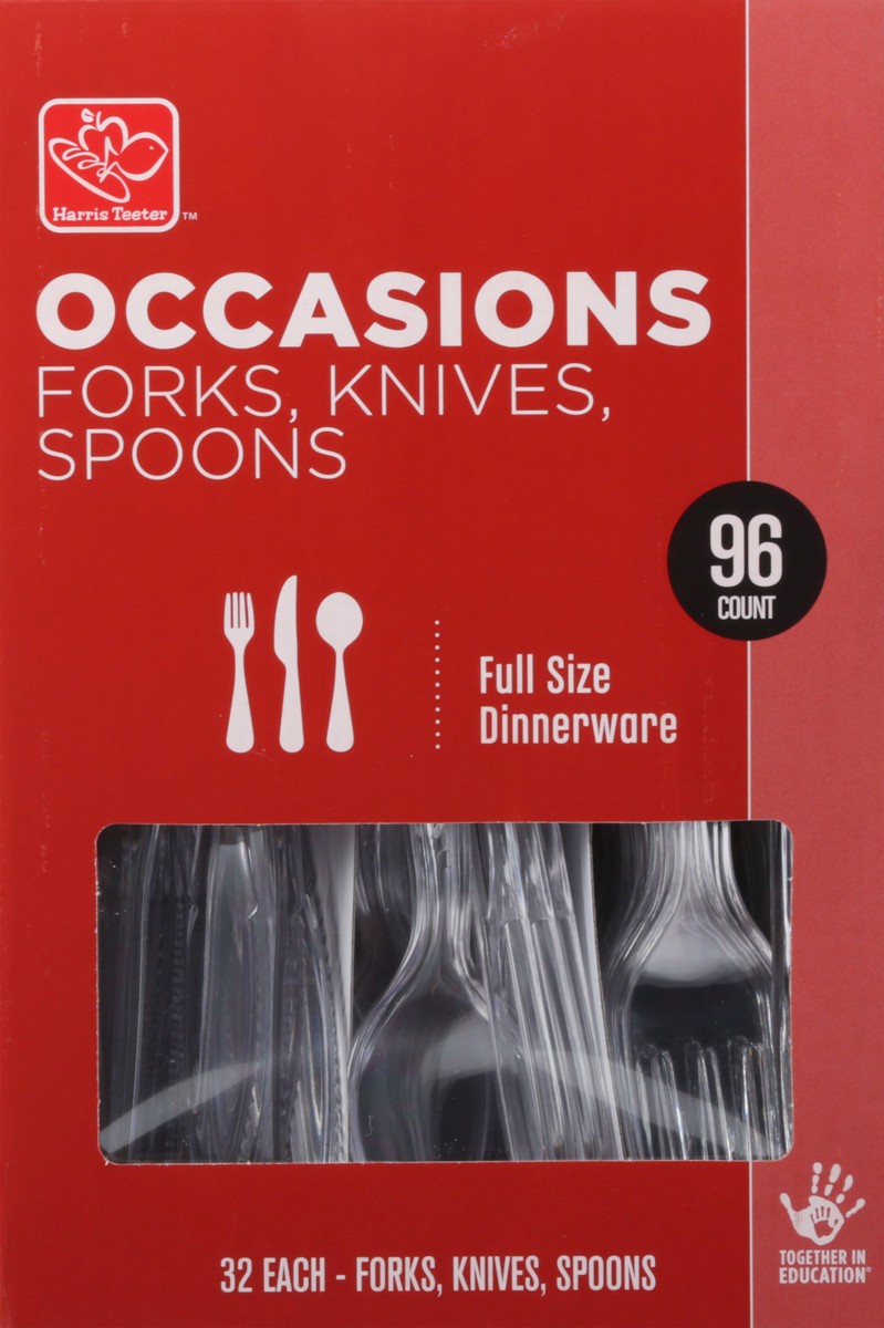 slide 7 of 12, Harris Teeter yourhome Fork, Knives, & Spoons, 96 ct