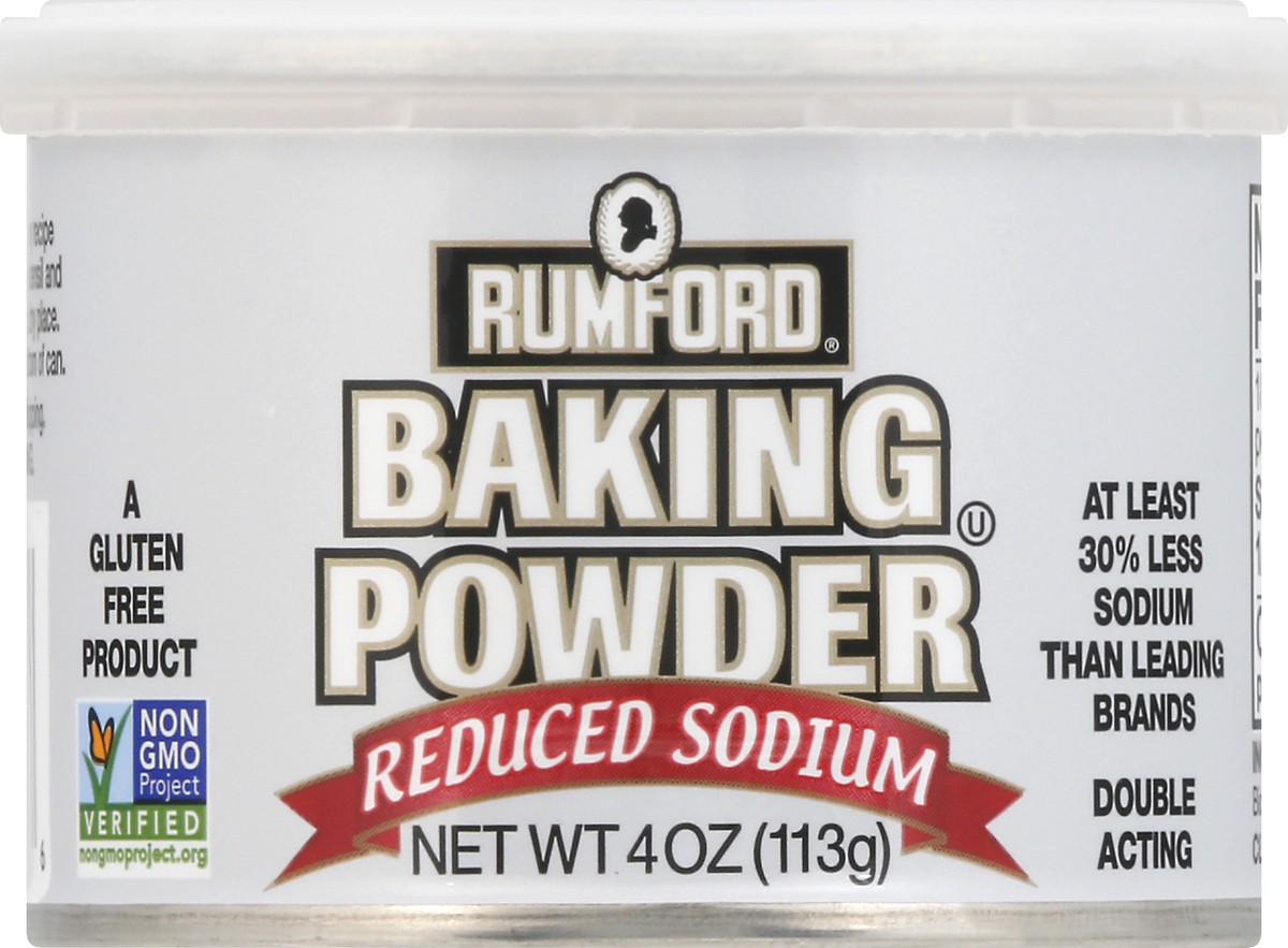 slide 1 of 9, Rumford Reduced Sodium Baking Powder, 4 oz, 4 oz