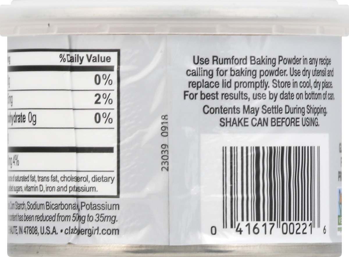 slide 9 of 9, Rumford Reduced Sodium Baking Powder 4 oz, 4 oz