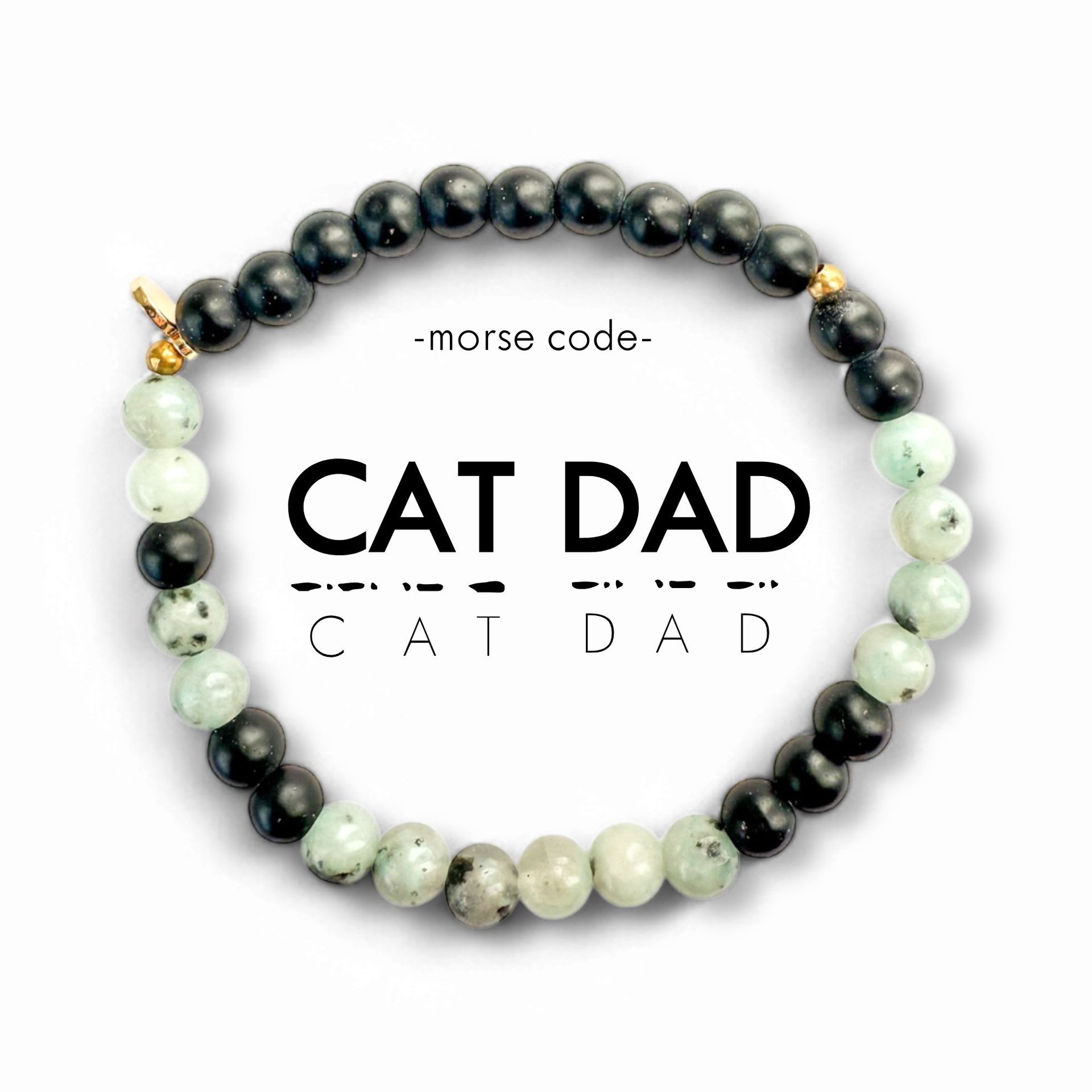 slide 1 of 1, ETHICGOODS Cat Dad Morse Code Bracelet, LG