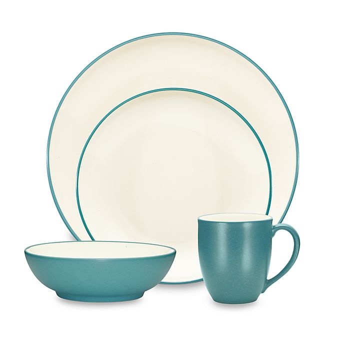 slide 1 of 1, Noritake Colorwave Coupe Place Setting - Turquoise, 4 ct