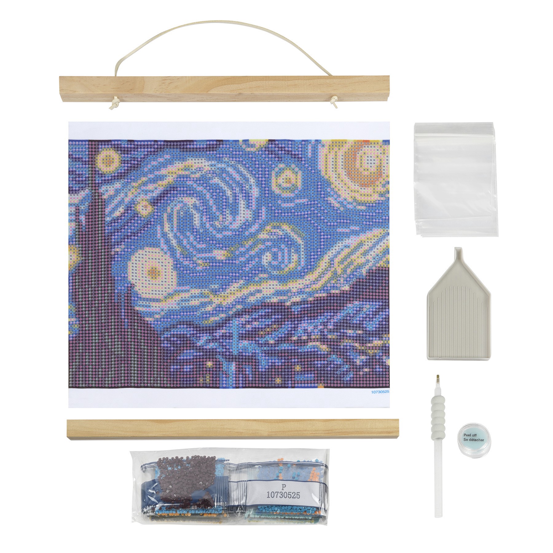slide 4 of 6, Starry Night With Frame Diamond Art Kit By Make Market, 8.5 in x 11 in