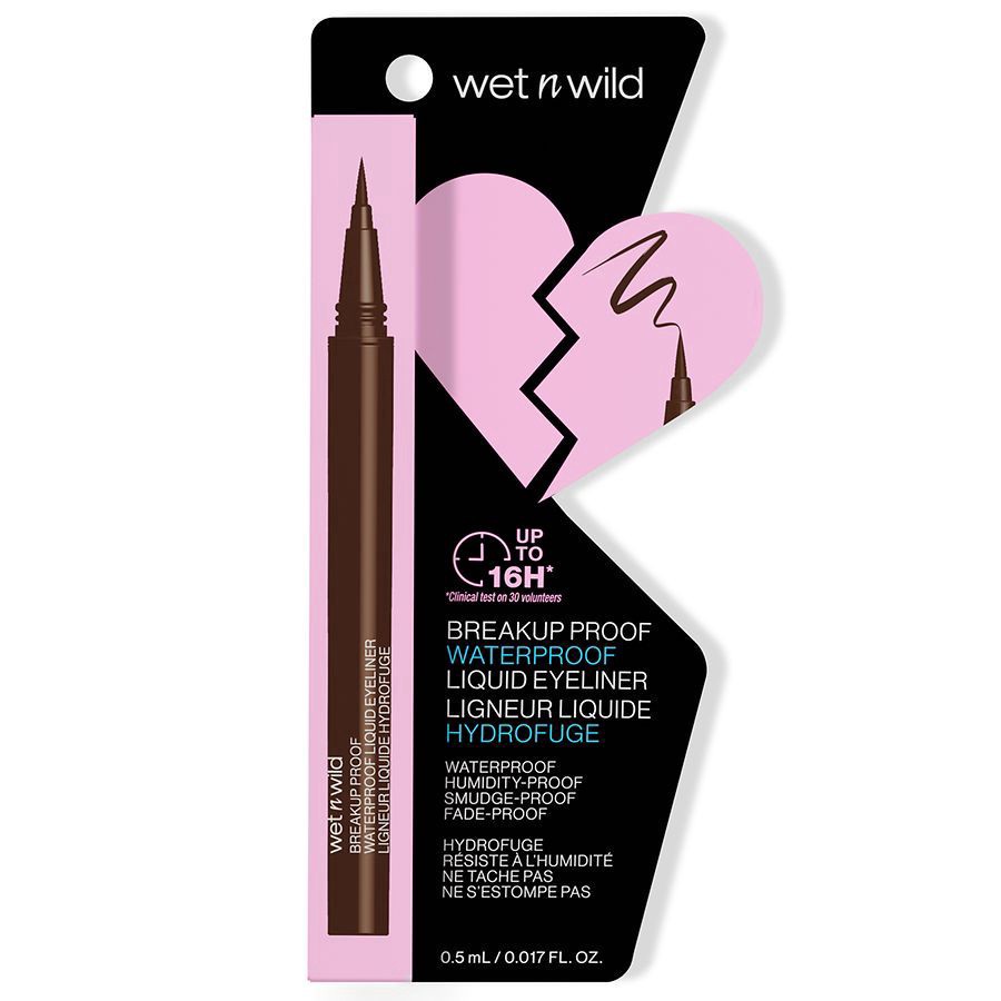 slide 1 of 1, wet n wild Breakup Proof Waterproof Liquid Eyeliner, 1 ct