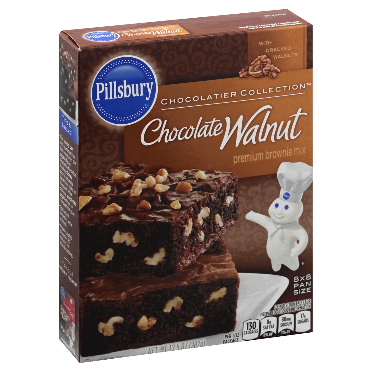 slide 3 of 10, Pillsbury Brownie Mix, Premium, Chocolate Walnut, 13.5 oz