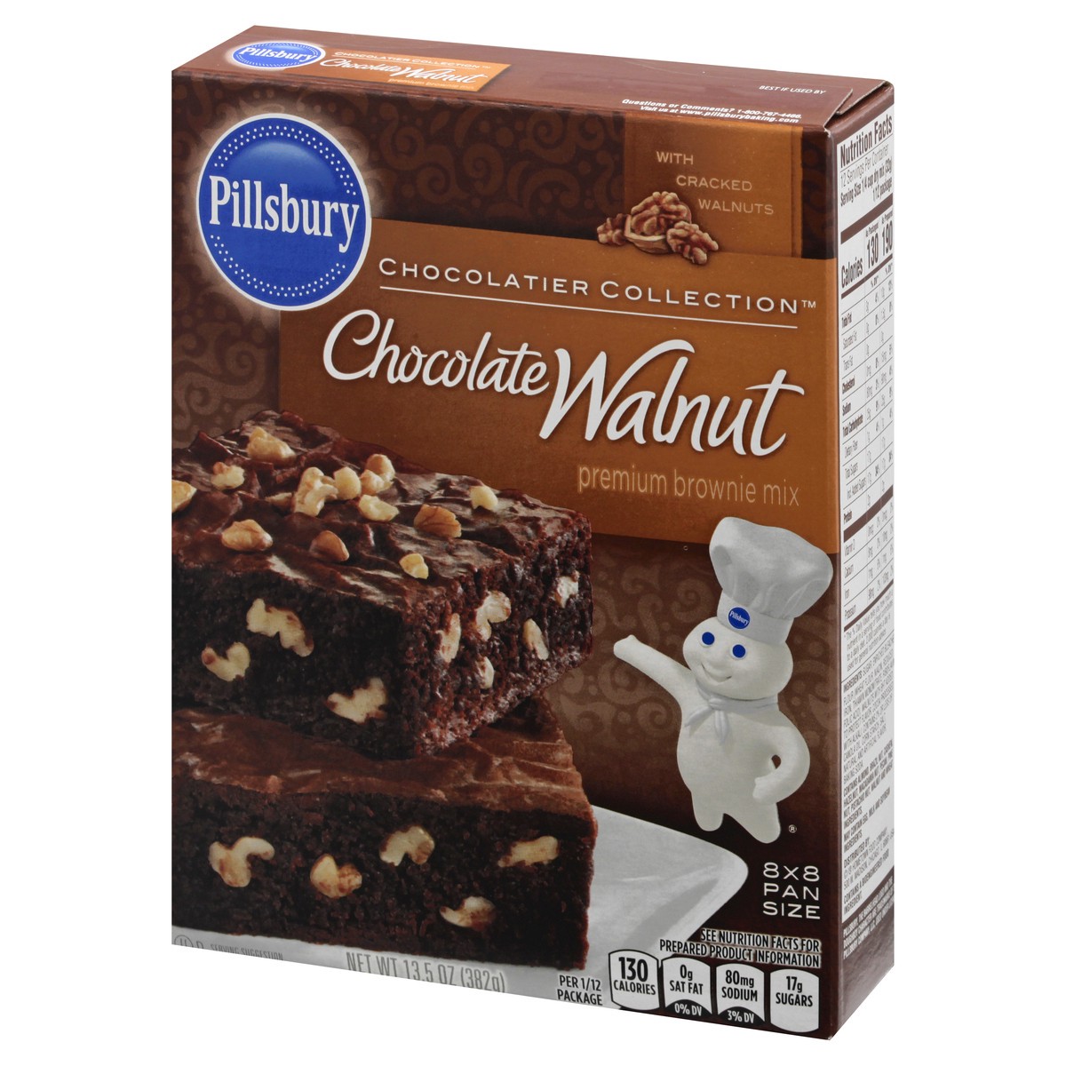 slide 10 of 10, Pillsbury Brownie Mix, Premium, Chocolate Walnut, 13.5 oz