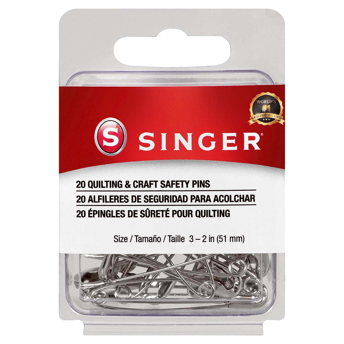 slide 1 of 2, SINGER Quilting & Craft Pins , Size 3, 20 Count, 20 ct