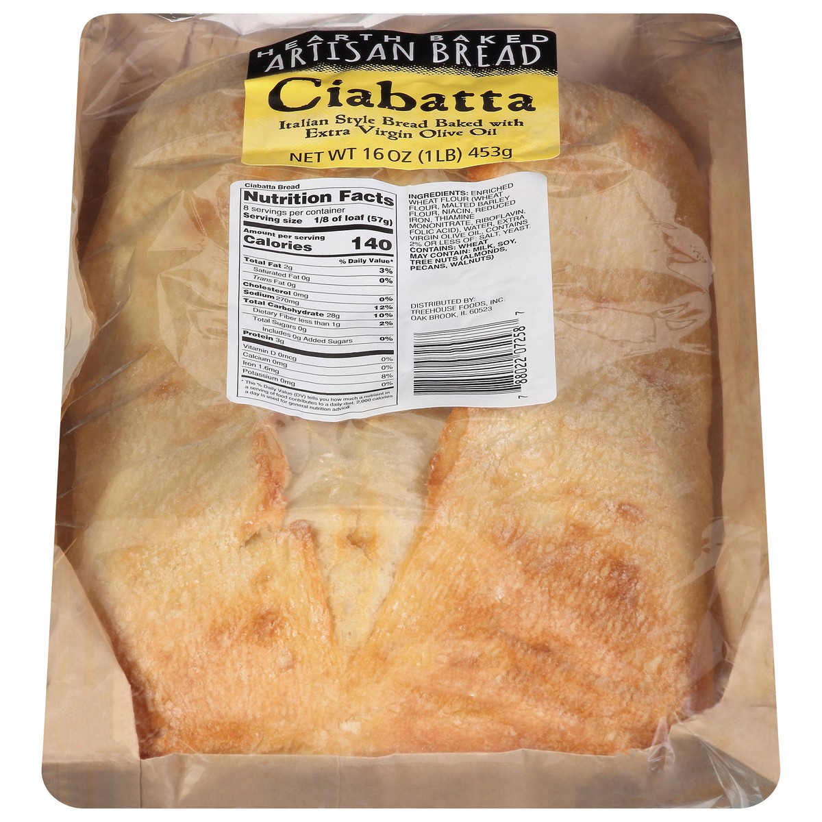 slide 2 of 13, Treehouse Originals Hearth Baked Ciabatta Artisan Bread 16 oz, 16 oz