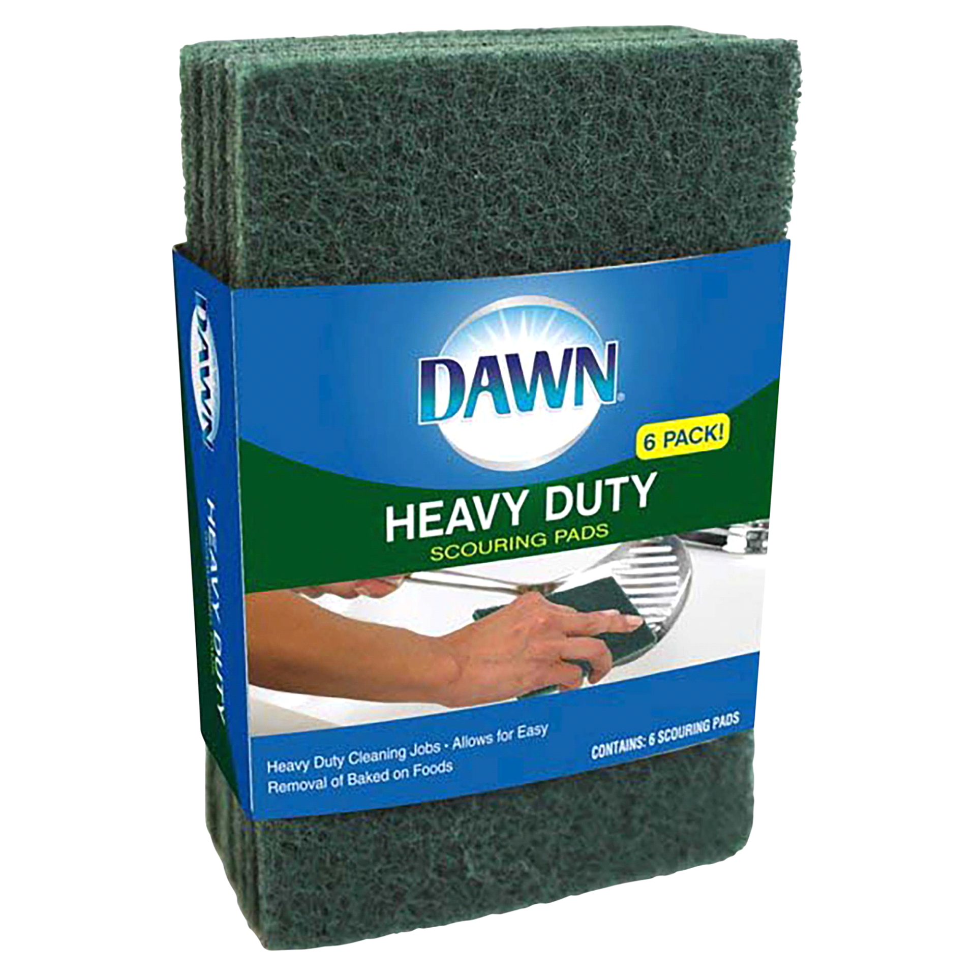 slide 1 of 1, Dawn Heavy Duty Scourer Pads, 6 ct