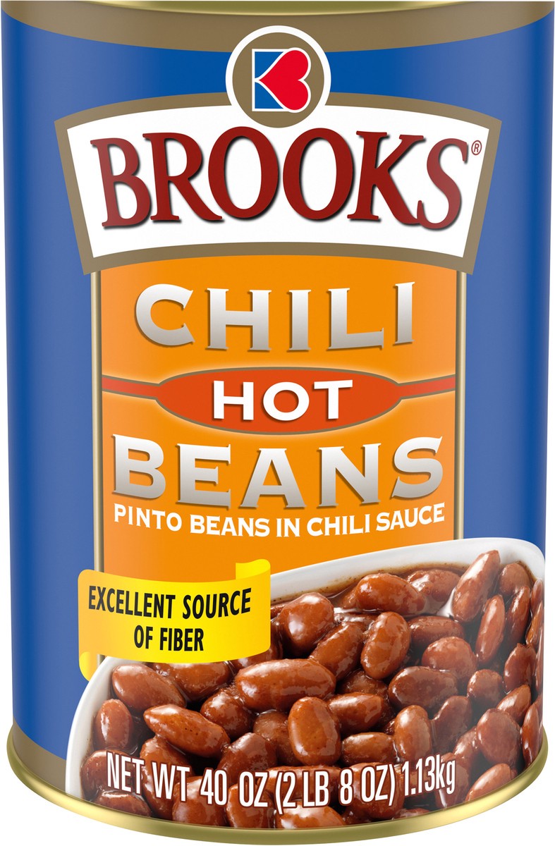 slide 2 of 2, Brooks Hot Chili Beans 40 oz, 40 oz