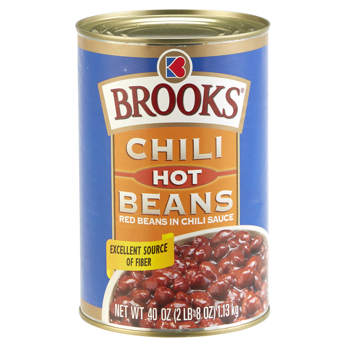 slide 1 of 1, Brooks Chili Hot Beans, 40 oz