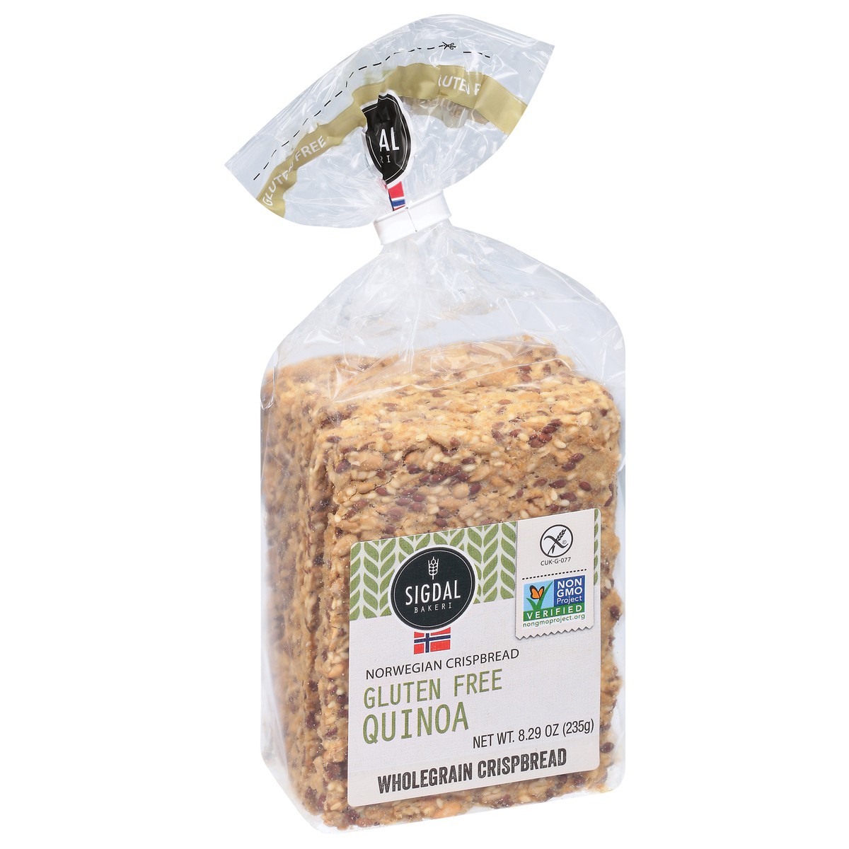 slide 2 of 9, Sigdal Bakeri Gluten Free Quinoa Norwegian Crispbread 8.29 oz, 8.29 oz