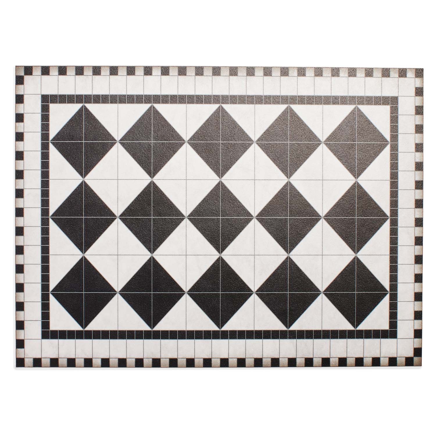 slide 1 of 1, Sur la Table Black and White Tile Vinyl Placemat, 1 ct