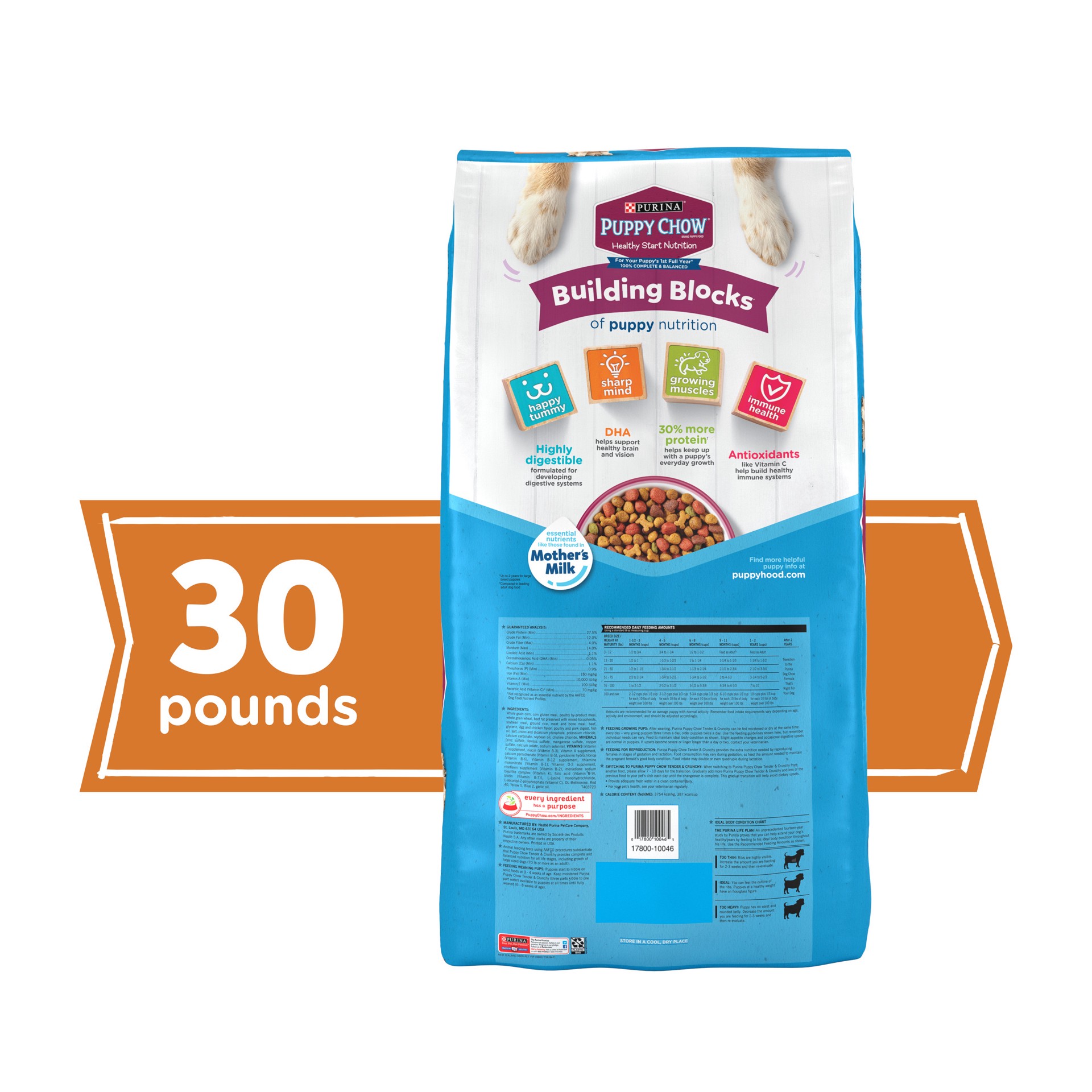 slide 8 of 8, Puppy Chow Purina Puppy Chow Tender & Crunchy Dry Puppy Food, 32 lb