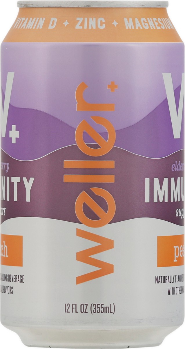 slide 8 of 9, W+ Elderberry Immunity Support Peach Sparkling Beverage - 12 fl oz, 12 fl oz