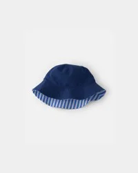 Carter's Toddler Boy Reversible Stripe Swim Hat - Blue Navy 2T4T