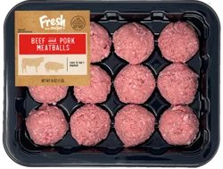 FRESH FROM MEIJER Fresh Beef/Pork Meatballs, 12 Meatballs