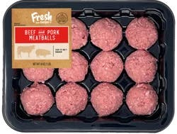 FRESH FROM MEIJER Fresh Beef/Pork Meatballs, 12 Meatballs