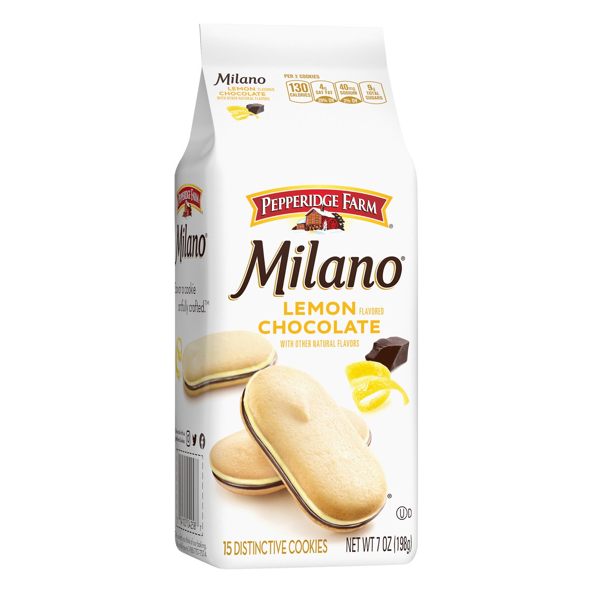 slide 3 of 11, Pepperidge Farm Milano Lemon Chocolate Flavored Cookies 15 ea, 15 ct