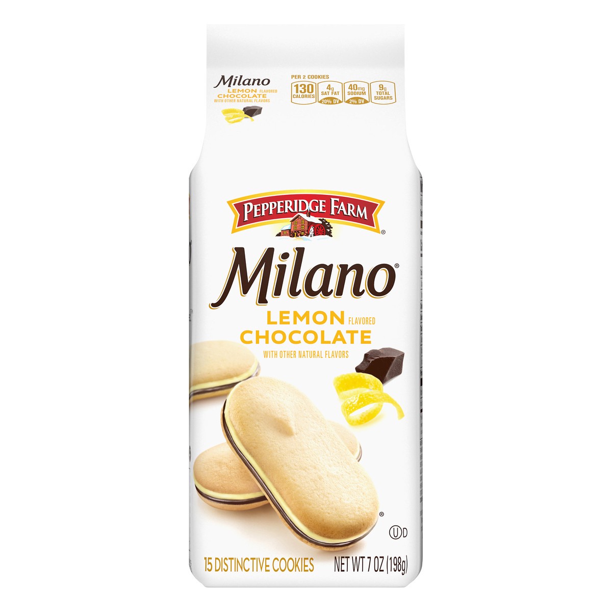 slide 1 of 11, Pepperidge Farm Milano Lemon Chocolate Flavored Cookies 15 ea, 15 ct