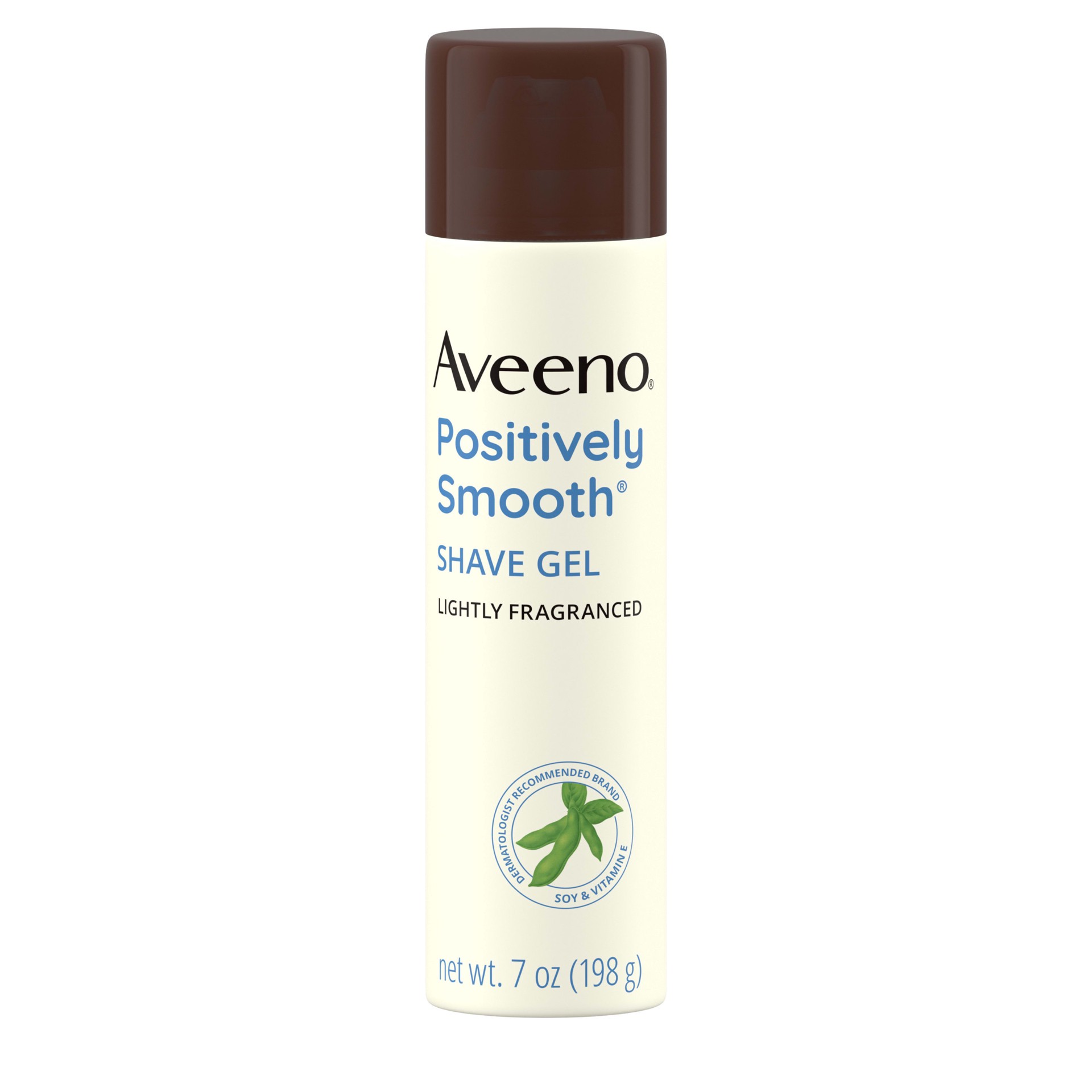 slide 1 of 7, Aveeno Positively Smooth Moisturizing Shave Gel with Soy, Aloe & Vitamin E helps Prevent Nicks, Cuts & Razor Bumps, Creamy Shave Gel for a Close, Smooth Shave, Lightly Fragranced, 7 oz, 7 oz