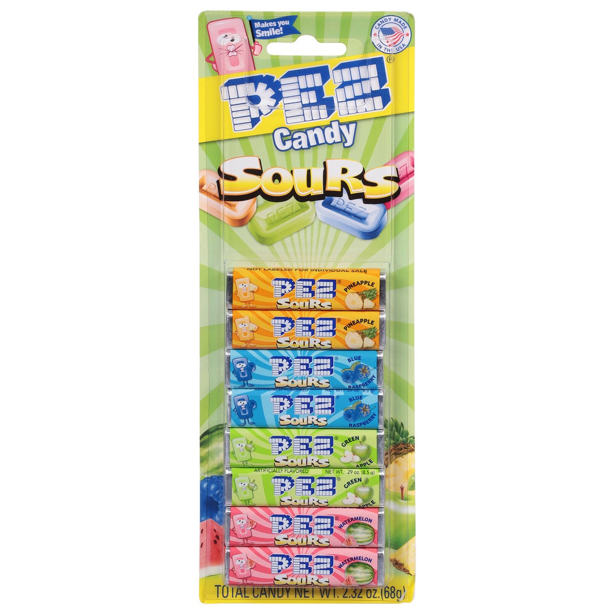 slide 1 of 3, PEZ Sours Assorted Candy 2.32 oz, 2.32 oz