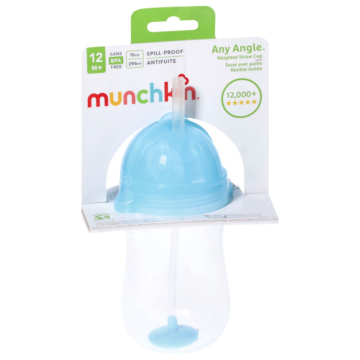 slide 8 of 9, Munchkin Any Angle Click Lock Weighted Straw Cup, 1 ct