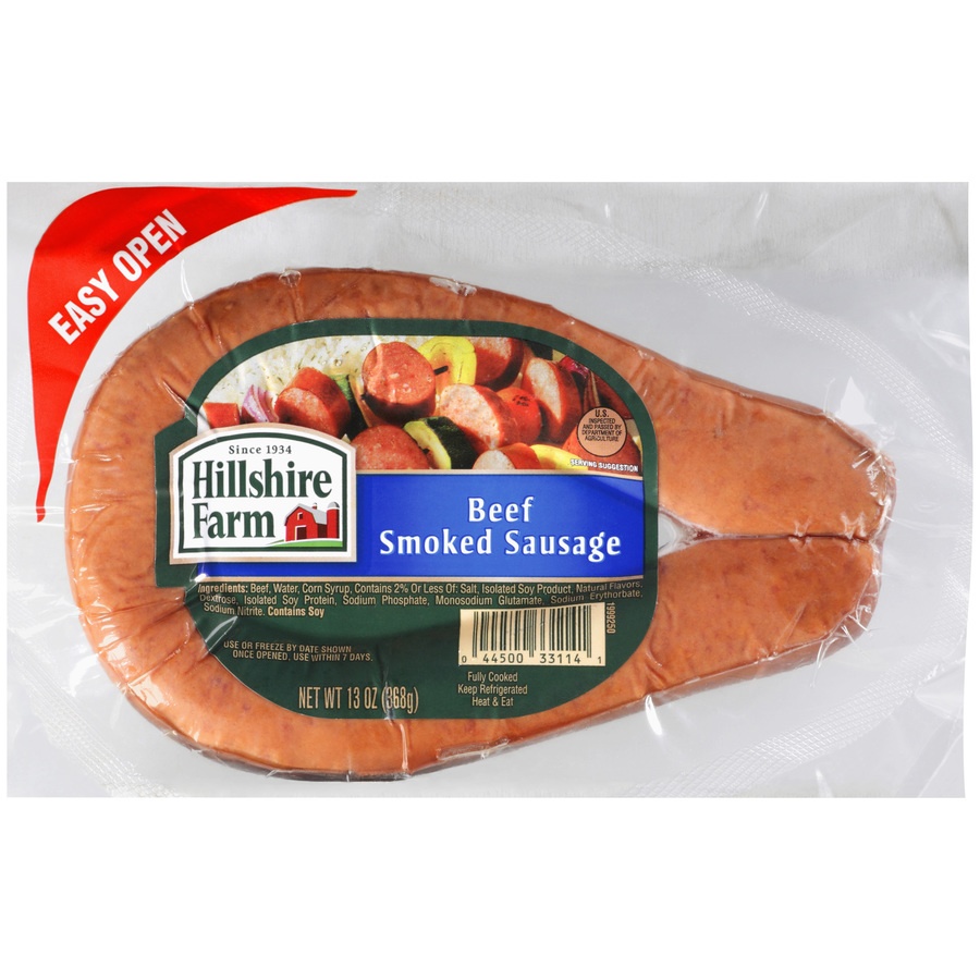 slide 1 of 1, Hillshire Farm Angus Beef Smoked Sausage, 13 oz