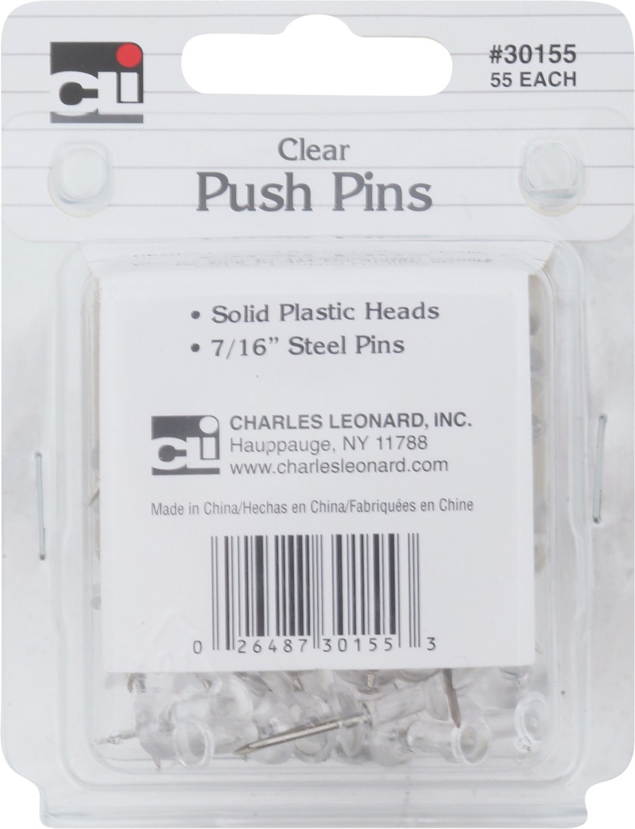 slide 7 of 12, CLi Push Pins 55 ea, 55 ct
