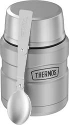 Thermos Icon SS Food Jar With Spoon Sandstone 10 oz
