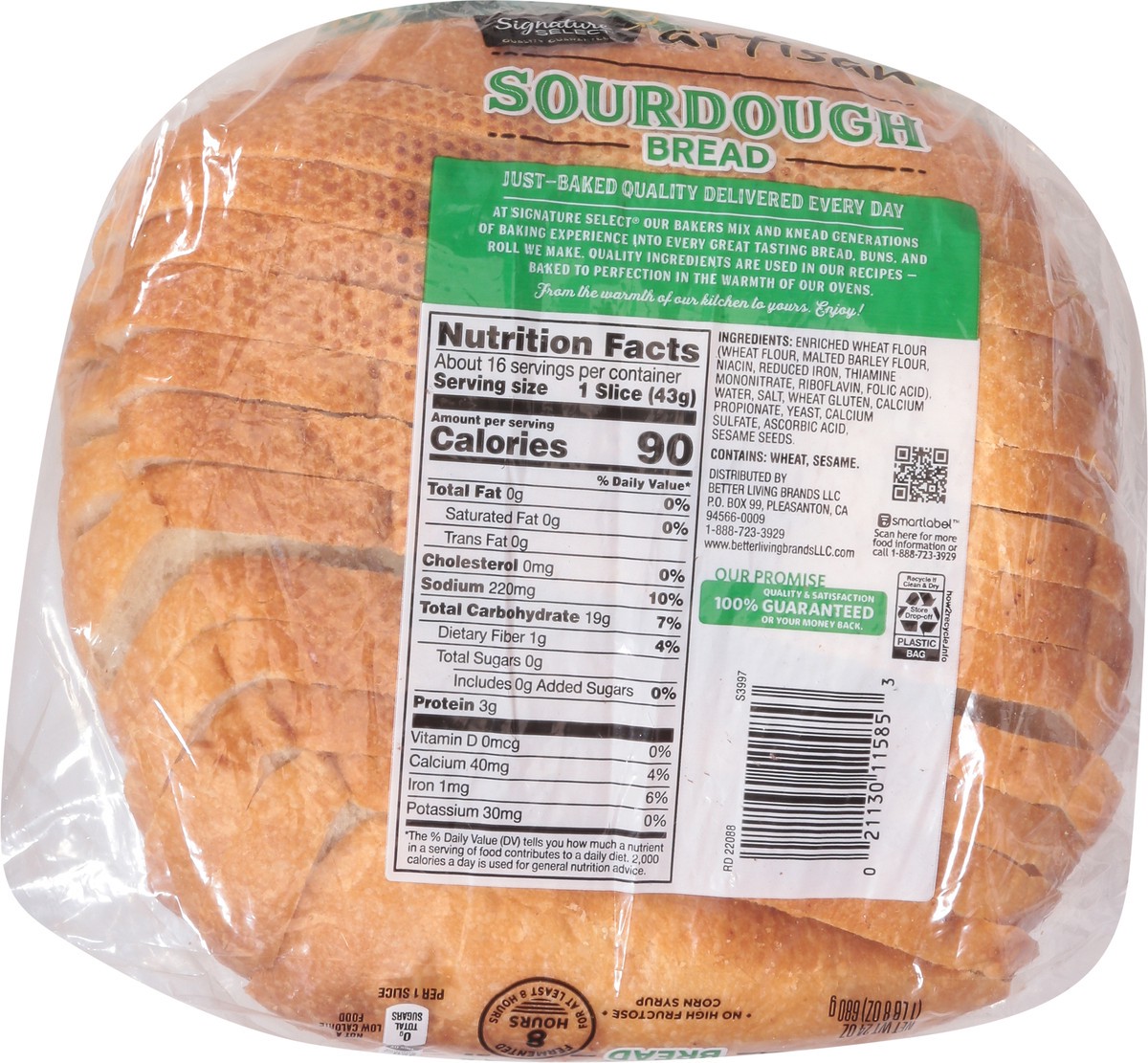 slide 5 of 9, Signature Select Artisan Sourdough Bread 24 oz, 24 oz