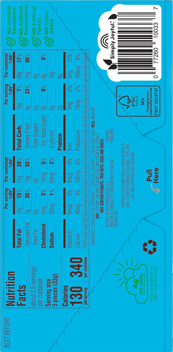 slide 3 of 13, Russell Stover Joy Bites 37% Cocoa Chocolate 2.8 oz, 