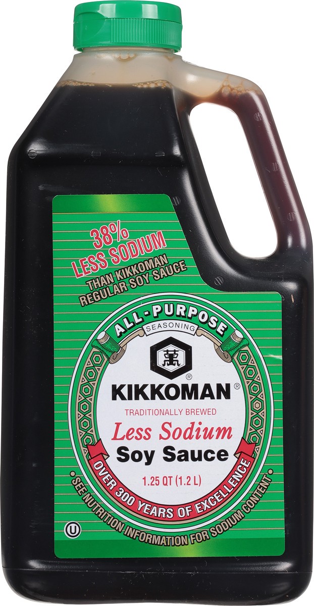 slide 6 of 9, Kikkoman Less Sodium Soy Sauce 1.25 qt, 1.25 qt