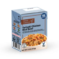 Born Simple Teriyaki Chicken Rice Bowl, 11 oz