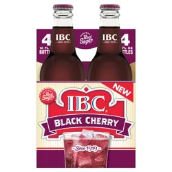 IBC Black Cherry Soda 12 Bottles 12 fl oz ea