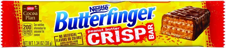 slide 1 of 1, BUTTERFINGER Crisp Candy Bar, 1.34 oz