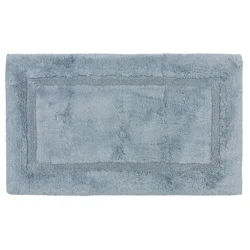 Room & Retreat Cotton Border Bath Mat Lt Blue 20" x 34"