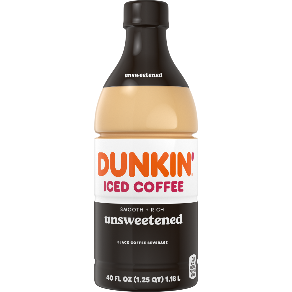 slide 1 of 1, Dunkin' Unsweetened Iced Coffee 40 fl oz, 40 fl oz
