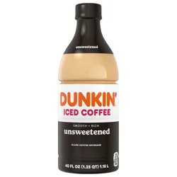 Dunkin' Unsweetened Iced Coffee Bottle, 40 fl oz