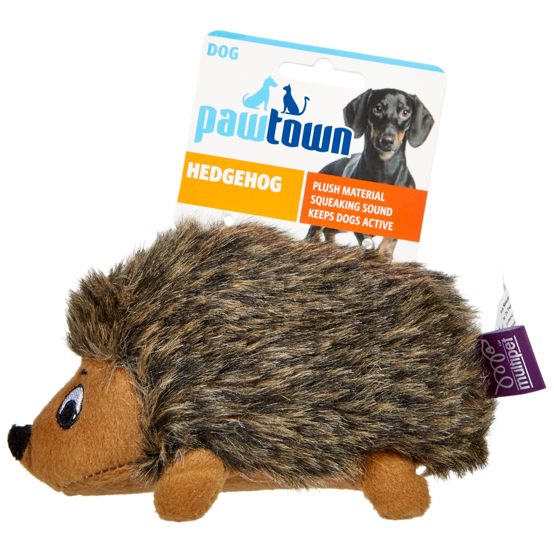 slide 1 of 4, Pawtown Hedgehog Plush Dog Toy, Small, 1 ct