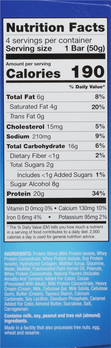 slide 10 of 16, Pure Protein Chocolate Peanut Caramel Protein Bars, 20g Protein, 1.76 oz, 4 Count, 4 ct