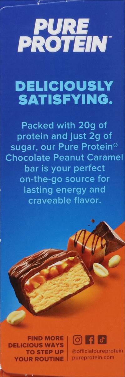 slide 7 of 16, Pure Protein Chocolate Peanut Caramel Protein Bars, 20g Protein, 1.76 oz, 4 Count, 4 ct