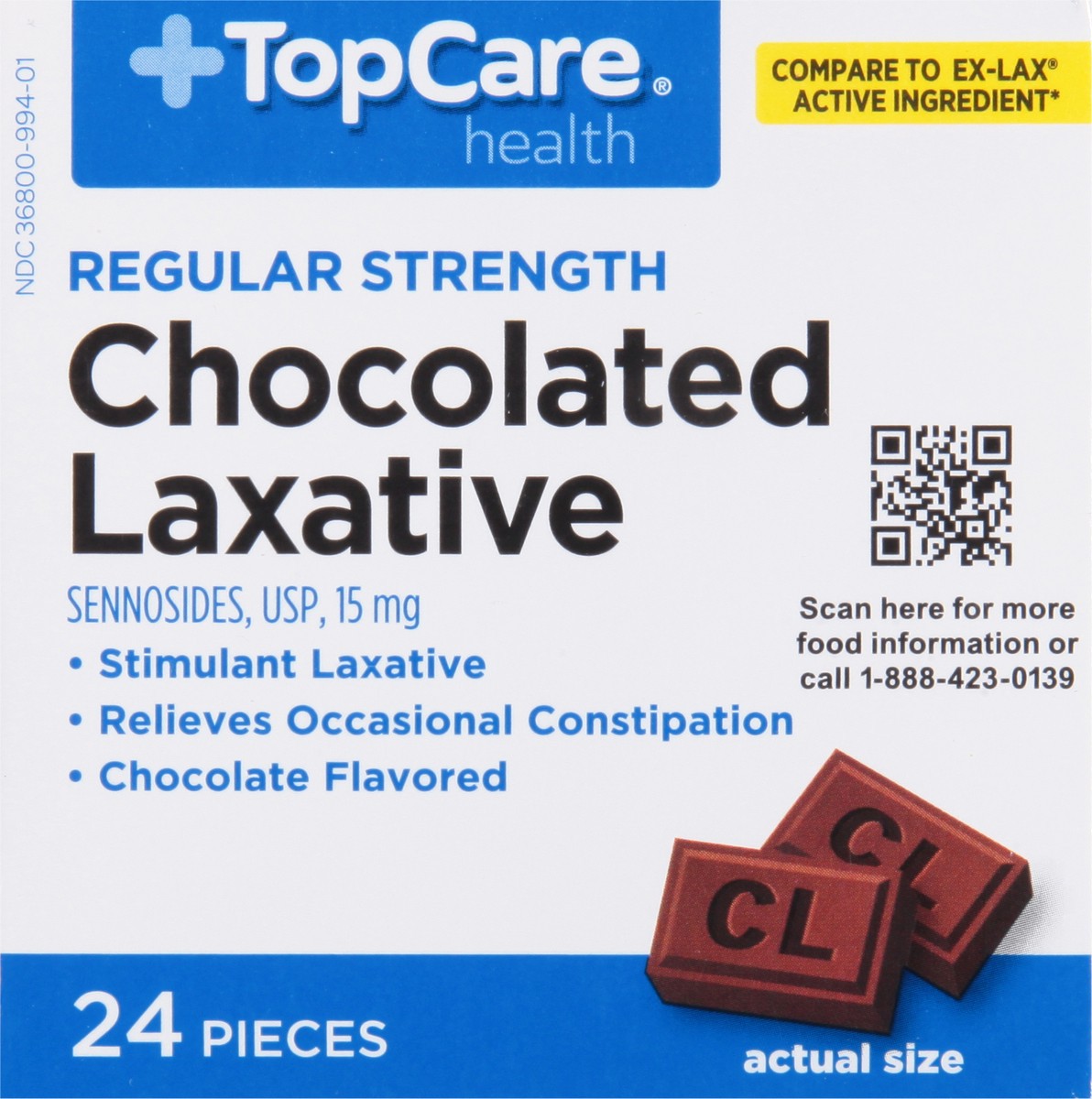 slide 2 of 15, Topcare Laxative Chocolated, 24 ct