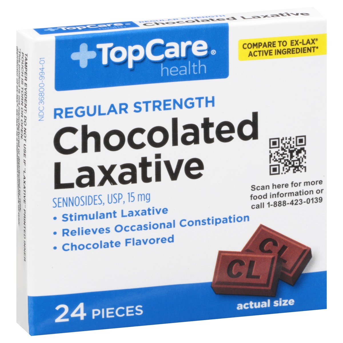 slide 13 of 15, Topcare Laxative Chocolated, 24 ct