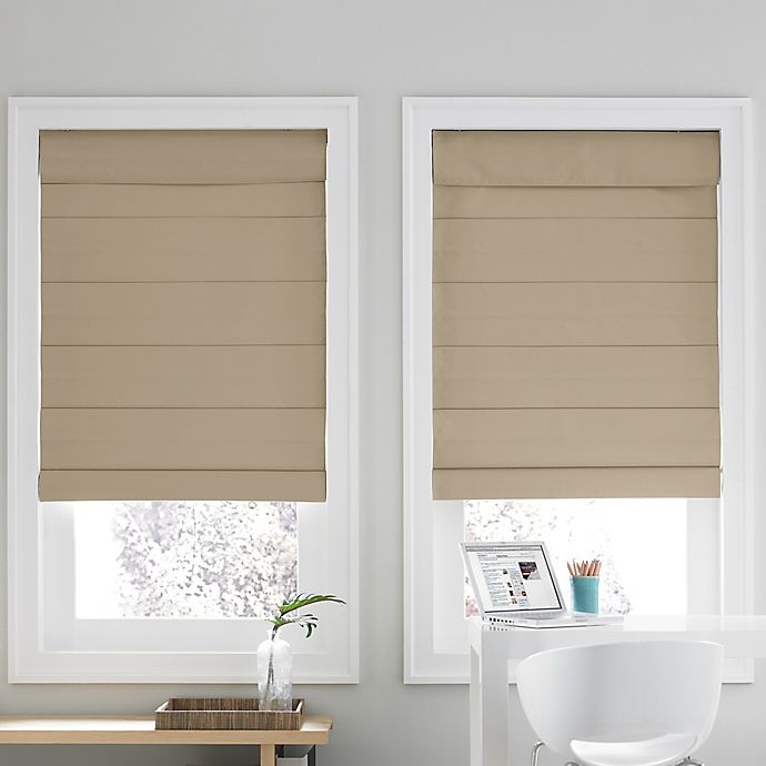 slide 1 of 2, Real Simple Cordless Roman Cellular x 72-InchShade - Khaki, 33 in